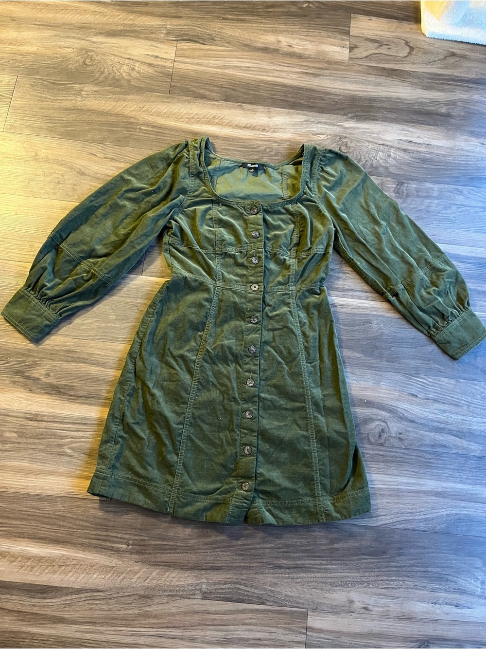 Green Corduroy Dress By Madewell Size Two